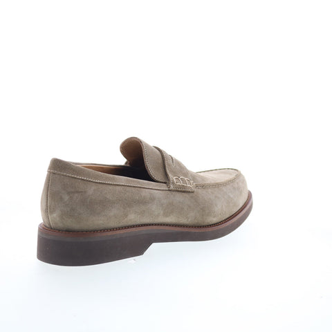 Pastori by Di Bianco Alexander Mens Gray Suede Loafers & Slip Ons Penny Shoes