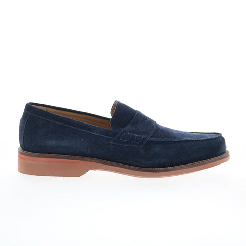 Pastori by Di Bianco Alexandor Mens Blue Suede Loafers & Slip Ons Penny Shoes