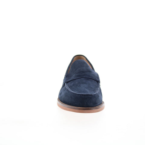 Pastori by Di Bianco Alexandor Mens Blue Suede Loafers & Slip Ons Penny Shoes