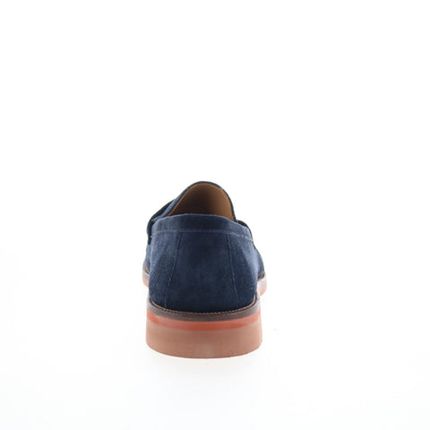 Pastori by Di Bianco Alexandor Mens Blue Suede Loafers & Slip Ons Penny Shoes