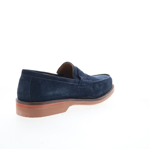 Pastori by Di Bianco Alexandor Mens Blue Suede Loafers & Slip Ons Penny Shoes
