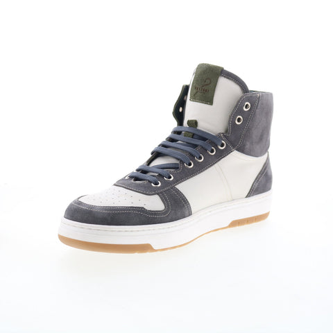 Pastori by Di Bianco Alexios Mens White Suede Lace Up Lifestyle Sneakers Shoes