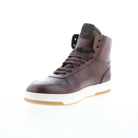 Di Bianco Alexios Mens Brown Leather Lace Up Lifestyle Sneakers Shoes