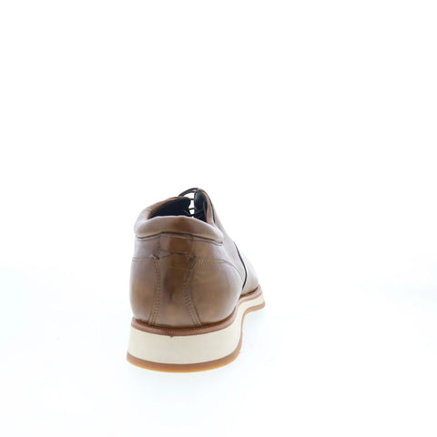 Di Bianco Ancona Mens Brown Leather Oxfords & Lace Ups Wingtip & Brogue Shoes