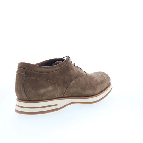 Di Bianco Ancona Mens Brown Suede Oxfords & Lace Ups Wingtip & Brogue Shoes