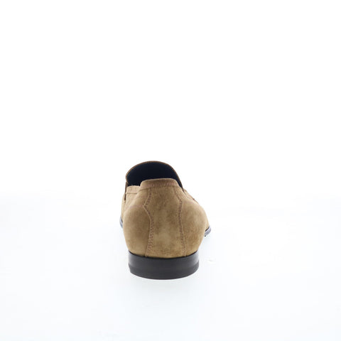 Di Bianco Aqata Mens Brown Suede Slip On Loafers & Slip Ons Penny Shoes