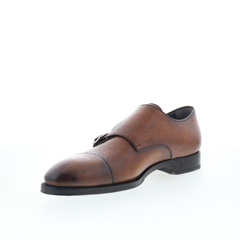 Di Bianco Arezzo Mens Brown Leather Loafers & Slip Ons Casual Shoes