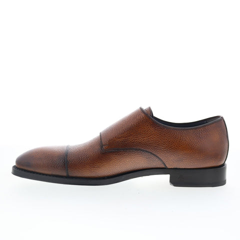 Di Bianco Arezzo Mens Brown Leather Loafers & Slip Ons Casual Shoes