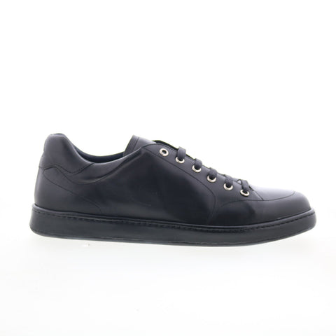 Di Bianco Arsol Mens Black Leather Lace Up Lifestyle Sneakers Shoes