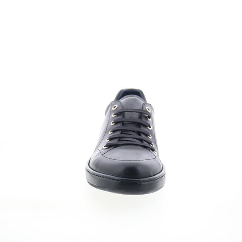 Di Bianco Arsol Mens Black Leather Lace Up Lifestyle Sneakers Shoes