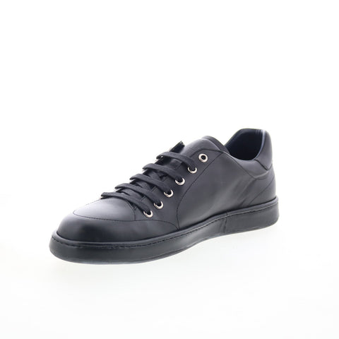 Di Bianco Arsol Mens Black Leather Lace Up Lifestyle Sneakers Shoes
