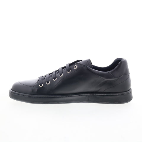 Di Bianco Arsol Mens Black Leather Lace Up Lifestyle Sneakers Shoes