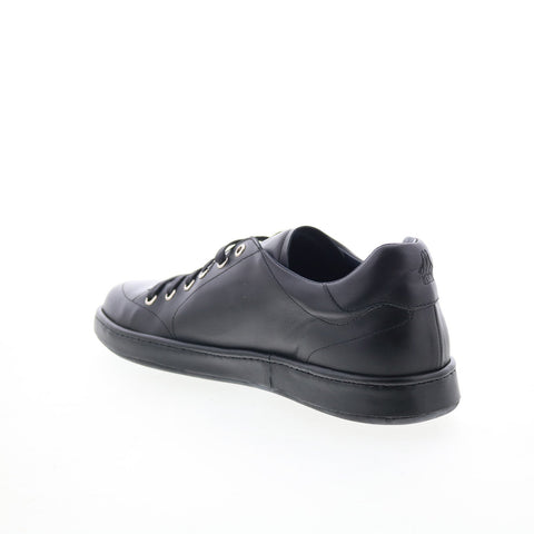 Di Bianco Arsol Mens Black Leather Lace Up Lifestyle Sneakers Shoes