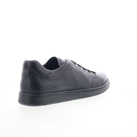 Di Bianco Arsol Mens Black Leather Lace Up Lifestyle Sneakers Shoes