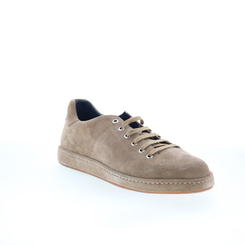 Di Bianco Arsoli Mens Brown Suede Lace Up Lifestyle Sneakers Shoes