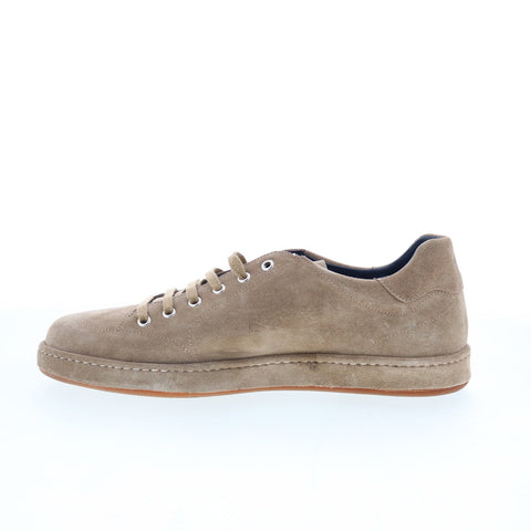 Di Bianco Arsoli Mens Brown Suede Lace Up Lifestyle Sneakers Shoes