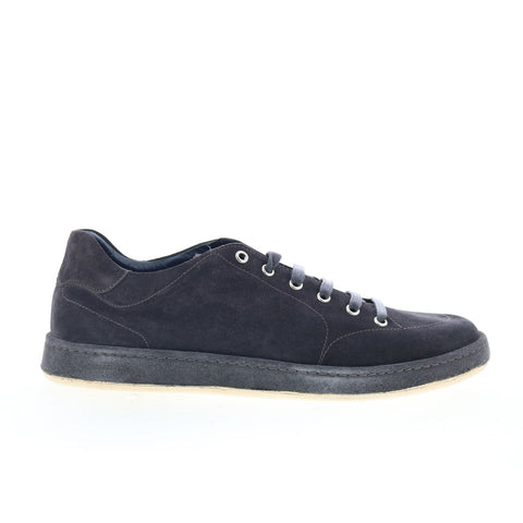 Di Bianco Arsoli Mens Black Suede Lace Up Lifestyle Sneakers Shoes