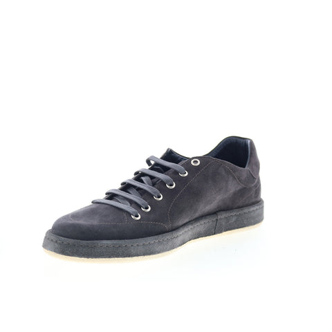 Di Bianco Arsoli Mens Black Suede Lace Up Lifestyle Sneakers Shoes