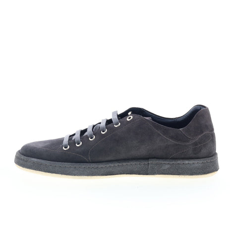 Di Bianco Arsoli Mens Black Suede Lace Up Lifestyle Sneakers Shoes