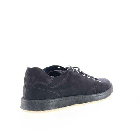 Di Bianco Arsoli Mens Black Suede Lace Up Lifestyle Sneakers Shoes