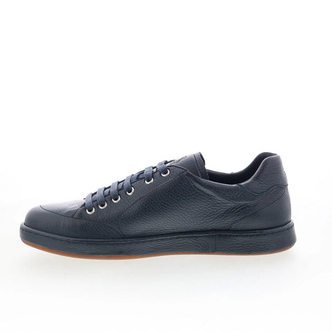 Di Bianco Arsoli Mens Blue Leather Lace Up Lifestyle Sneakers Shoes
