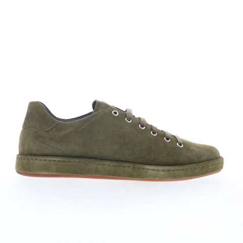 Di Bianco Asai Mens Green Suede Lace Up Lifestyle Sneakers Shoes