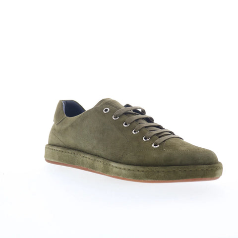 Di Bianco Asai Mens Green Suede Lace Up Lifestyle Sneakers Shoes