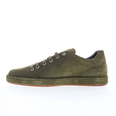 Di Bianco Asai Mens Green Suede Lace Up Lifestyle Sneakers Shoes