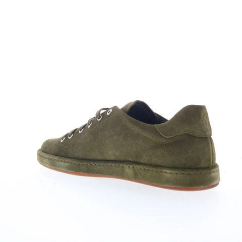 Di Bianco Asai Mens Green Suede Lace Up Lifestyle Sneakers Shoes