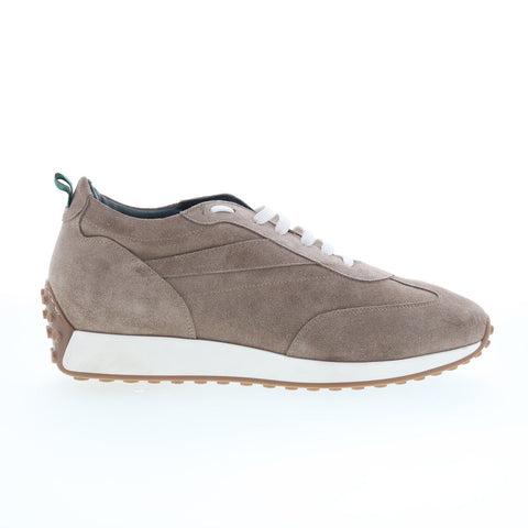 Pastori by Di Bianco Asper Mens Beige Suede Lace Up Lifestyle Sneakers Shoes