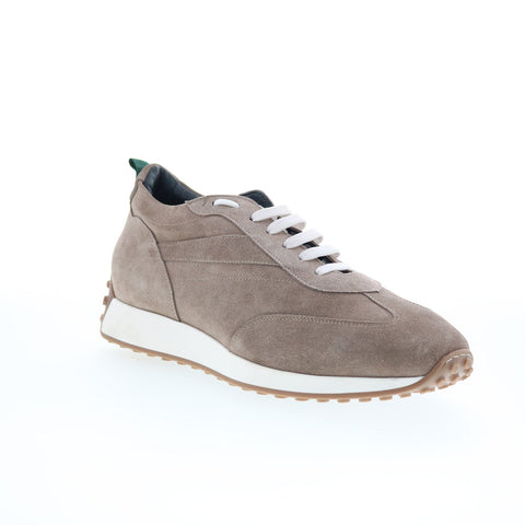 Pastori by Di Bianco Asper Mens Beige Suede Lace Up Lifestyle Sneakers Shoes
