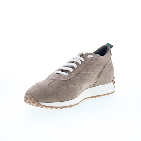 Pastori by Di Bianco Asper Mens Beige Suede Lace Up Lifestyle Sneakers Shoes