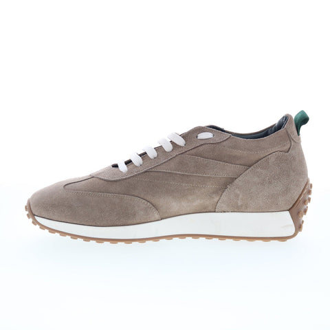 Pastori by Di Bianco Asper Mens Beige Suede Lace Up Lifestyle Sneakers Shoes
