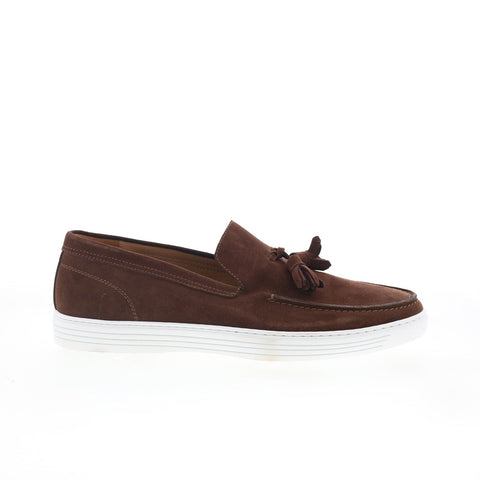 Pastori by Di Bianco Audus Mens Brown Suede Loafers & Slip Ons Casual Shoes