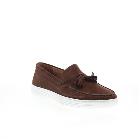 Pastori by Di Bianco Audus Mens Brown Suede Loafers & Slip Ons Casual Shoes