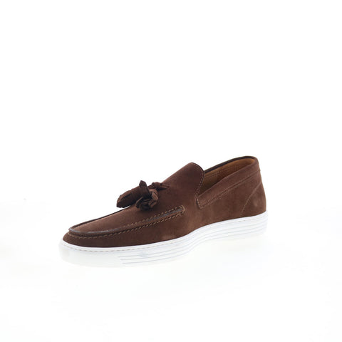 Pastori by Di Bianco Audus Mens Brown Suede Loafers & Slip Ons Casual Shoes