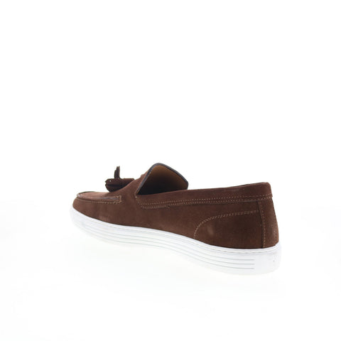 Pastori by Di Bianco Audus Mens Brown Suede Loafers & Slip Ons Casual Shoes