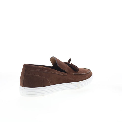 Pastori by Di Bianco Audus Mens Brown Suede Loafers & Slip Ons Casual Shoes