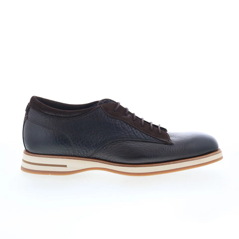 Di Bianco Avellino Mens Black Leather Lace Up Oxfords & Lace Ups Casual Shoes