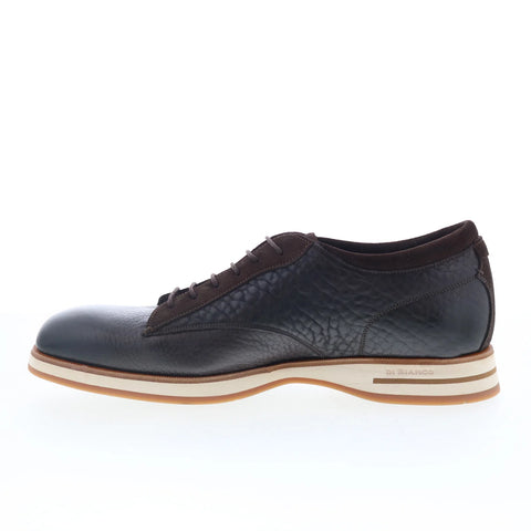 Di Bianco Avellino Mens Black Leather Lace Up Oxfords & Lace Ups Casual Shoes