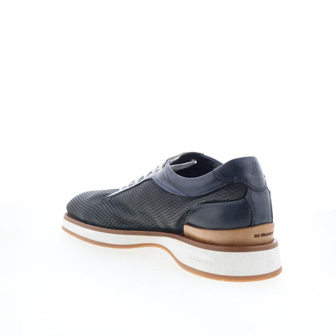 Di Bianco Avellino Mens Gray Leather Lace Up Lifestyle Sneakers Shoes