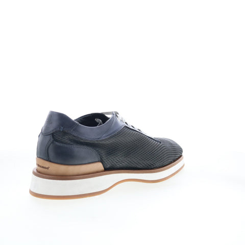 Di Bianco Avellino Mens Gray Leather Lace Up Lifestyle Sneakers Shoes