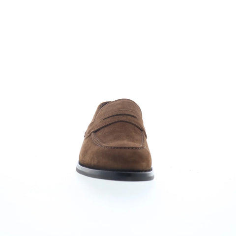 Di Bianco Aviano Mens Brown Suede Slip On Loafers & Slip Ons Penny Shoes