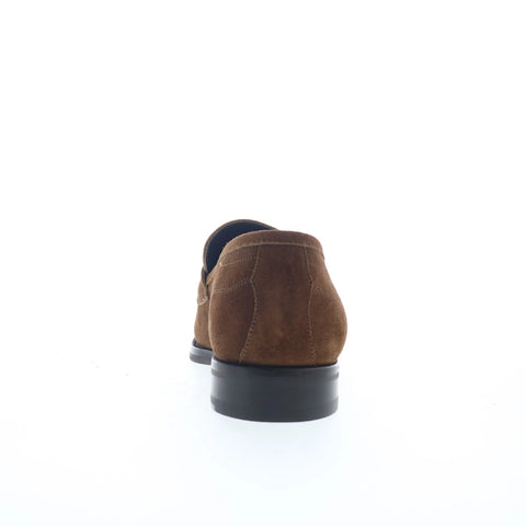 Di Bianco Aviano Mens Brown Suede Slip On Loafers & Slip Ons Penny Shoes