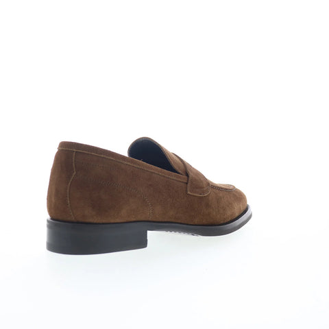 Di Bianco Aviano Mens Brown Suede Slip On Loafers & Slip Ons Penny Shoes