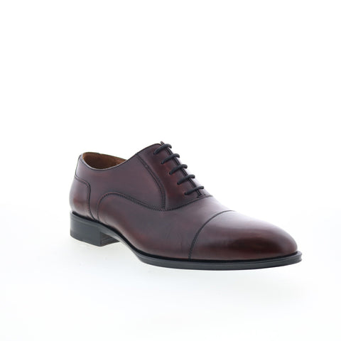 Pastori by Di Bianco Avitus Mens Burgundy Oxfords & Lace Ups Cap Toe Shoes