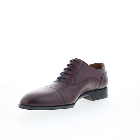 Pastori by Di Bianco Avitus Mens Burgundy Oxfords & Lace Ups Cap Toe Shoes