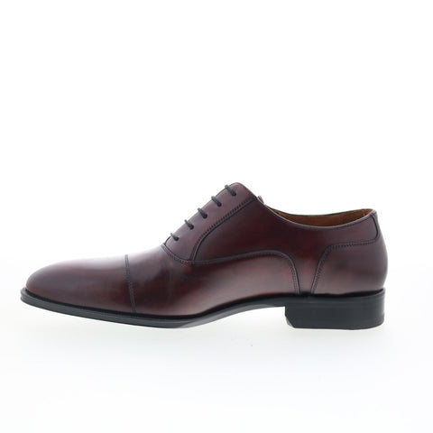 Pastori by Di Bianco Avitus Mens Burgundy Oxfords & Lace Ups Cap Toe Shoes