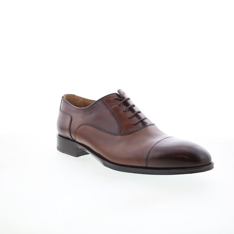 Pastori by Di Bianco Avitus Mens Brown Oxfords & Lace Ups Cap Toe Shoes