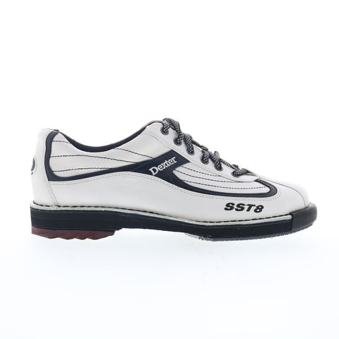 Dexter SST 8 B1899-9 Mens White Leather Lace Up Athletic Bowling Shoes
